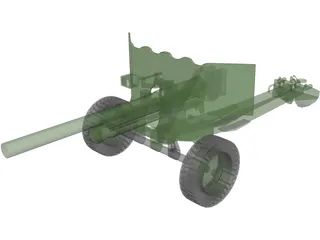 British Anti-Tank Cannon 3D Model preview