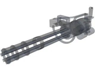 M-134 A2 Vulcan 6mm Mini Gun [Predator] 3D Model preview