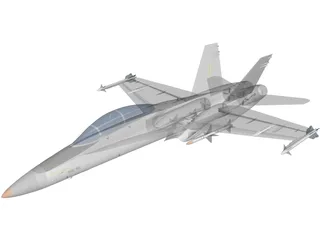 F-18A Hornet 3D Model preview