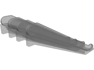 Double Escalator 3D Model preview