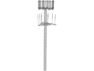 Cell Phone Tower 3D Model preview