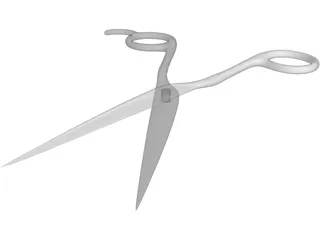 Haircut Scissors 3D Model preview