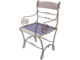 Porch Chair 3D Model preview