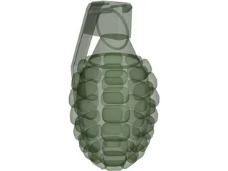Pineapple Hand Grenade 3D Model preview