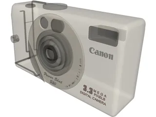 Canon PowerShot S20 Digital Camera 3D Model preview