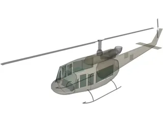 Bell UH-1 Iroquois 3D Model preview