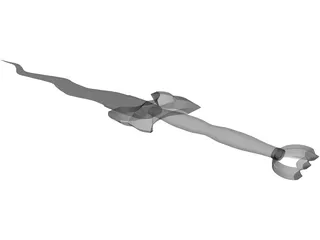 Dagger Flame 3D Model preview
