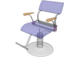 Takara Belmont Fresco Hair Styling Chair 3D Model preview