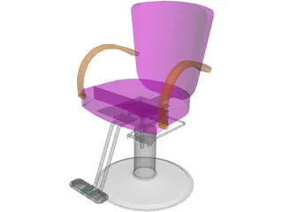 Takara Belmont Liu Hair Styling Chair 3D Model preview