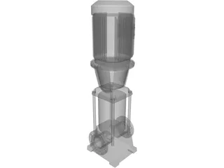 Grundfos Pump 3D Model preview