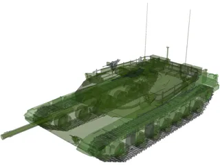 American M1A1 Abrams Main Battle Tank 3D Model preview