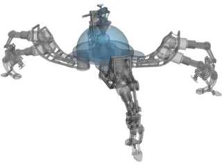 Light Spider Rover Robot 3D Model preview