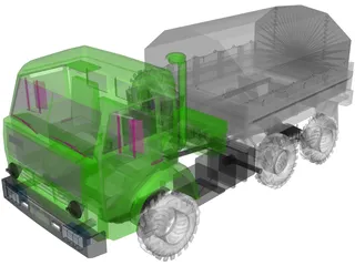Kamaz 5350 3D Model preview