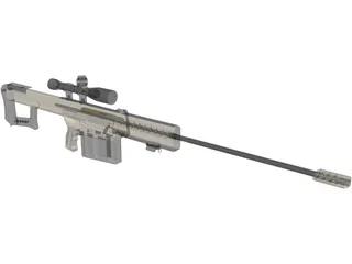 M107A1 Barret Rifle 3D Model preview