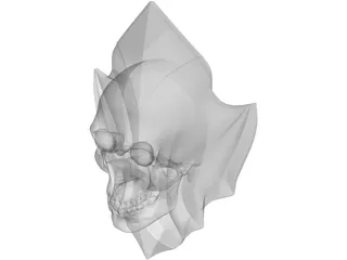 Skull Logo 3D Model preview
