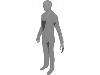 Slenderman Creature 3D Model preview
