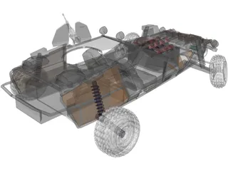 Postapocalyptic Buggy 3D Model preview