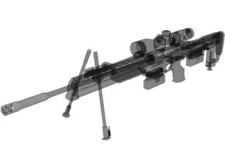 DSR50 Sniper Rifle 3D Model preview