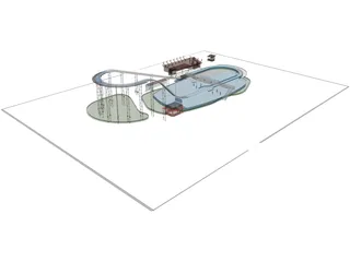 Roller Coaster 3D Model preview