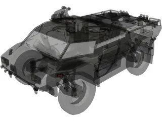 Armored Security Vehicle 3D Model preview