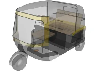 India City Car 3D Model preview