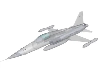 Northrop F-5E Tiger 2 3D Model preview