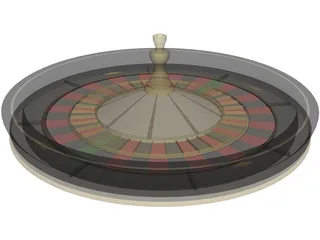 Roulette Wheel 3D Model preview