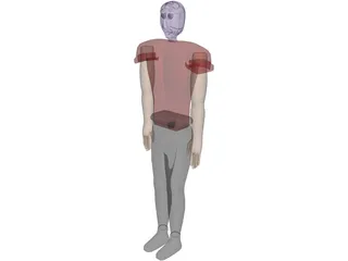 Cartoon Man 3D Model preview