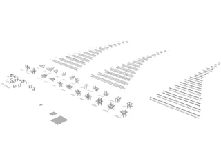 Prolyte H30D Triangulair Aluminium Truss Structure Collection 3D Model preview