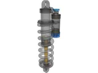 Fox Racing Shox DHX 5.0 Air Shock 3D Model preview