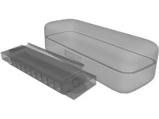 Blues Harmonica 3D Model preview