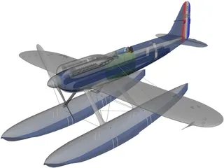 Supermarine S.6B 3D Model preview