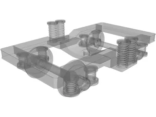 Railroad Bogie 3D Model preview