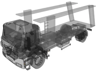 Iveco Trakker Car Carrier 3D Model preview