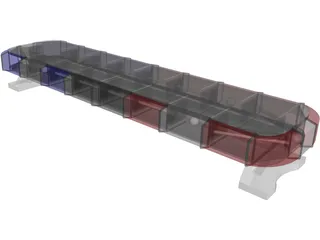 Whelen Edge Police Lightbar 3D Model preview