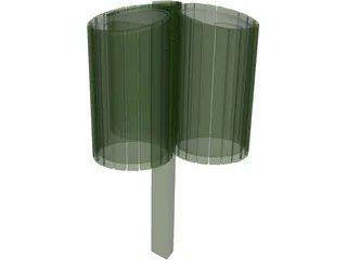 Recycle Bin 3D Model preview