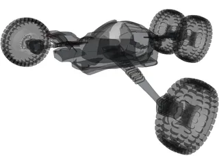 Future Buggy Vehicle 3D Model preview