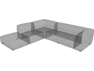 Daisy Sofa 3D Model preview