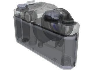 Nikon FM2 Photo Camera 3D Model preview