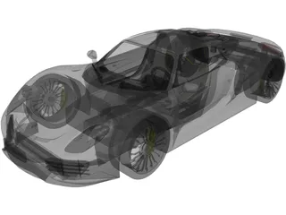 Porsche 918 Spyder (2015) 3D Model preview