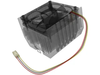 CPU Cooler 3D Model preview