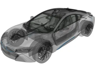 BMW i8 (2015) 3D Model preview