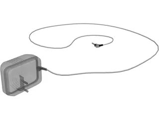 AC/DC Adapter Socket 3D Model preview