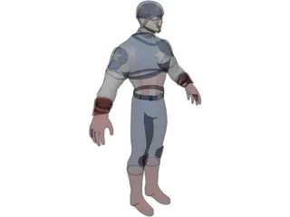 Captain America of the Avengers 3D Model preview