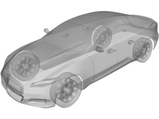Jaguar XJ (2012) 3D Model preview