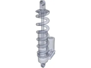 Cane Creek Double Barrel shock 3D Model preview
