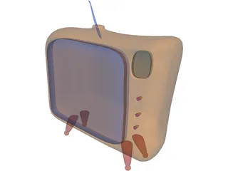 Cartoon TV 3D Model preview
