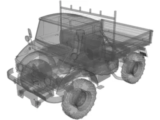 Mercedes-Benz Unimog 406 (1967) 3D Model preview