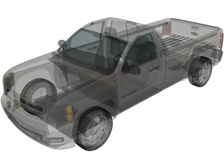 Chevrolet Silverado 2500HD Regular Cab LTZ (2009) 3D Model preview