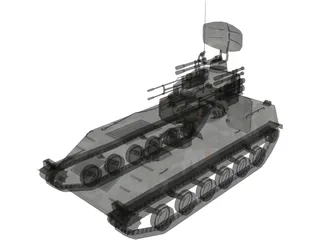 PGZ-95 AA Iron Dove Modern Chinese 3D Model preview